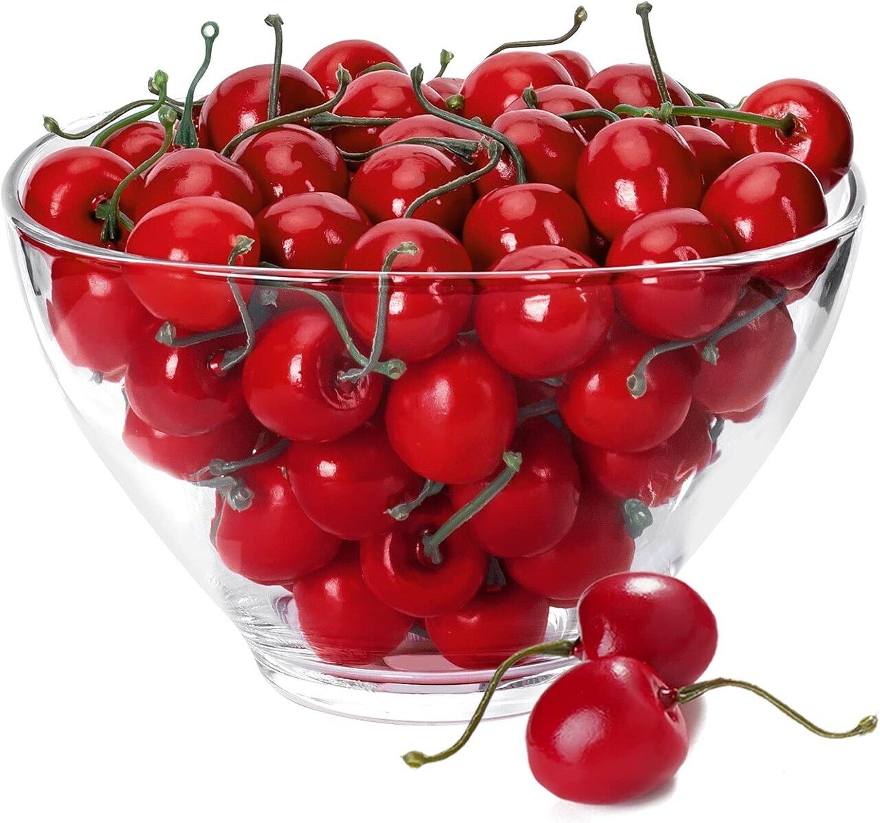 100 PCS- Artificial Cherry Fruit, Artificial Fruit for Decoration